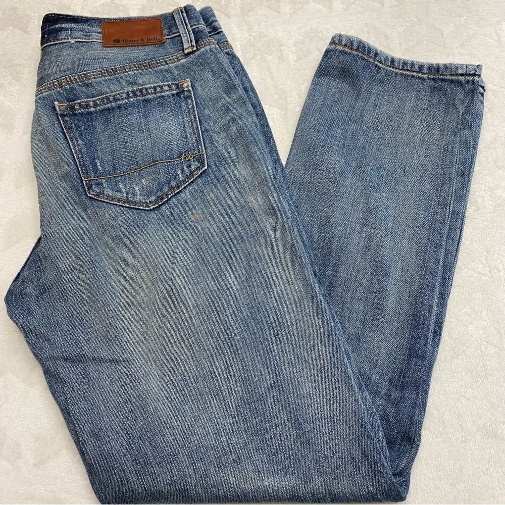 HENRY & BELLE PATCHWORK BOYFRIEND JEANS - Picture 2 of 15